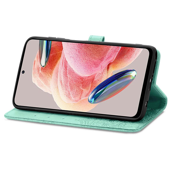For Xiaomi Redmi Note 12 4G Global Mandala Flower Embossed Leather Phone Case(Green)