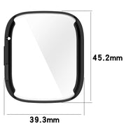 For Redmi Watch 3 Full Coverage TPU Electroplating Watch Protective Case(Black)