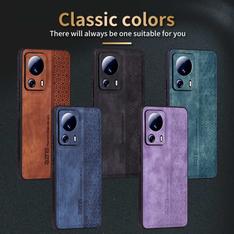 For Xiaomi 13 Lite / Civi 2 AZNS 3D Embossed Skin Feel Phone Case(Purple)