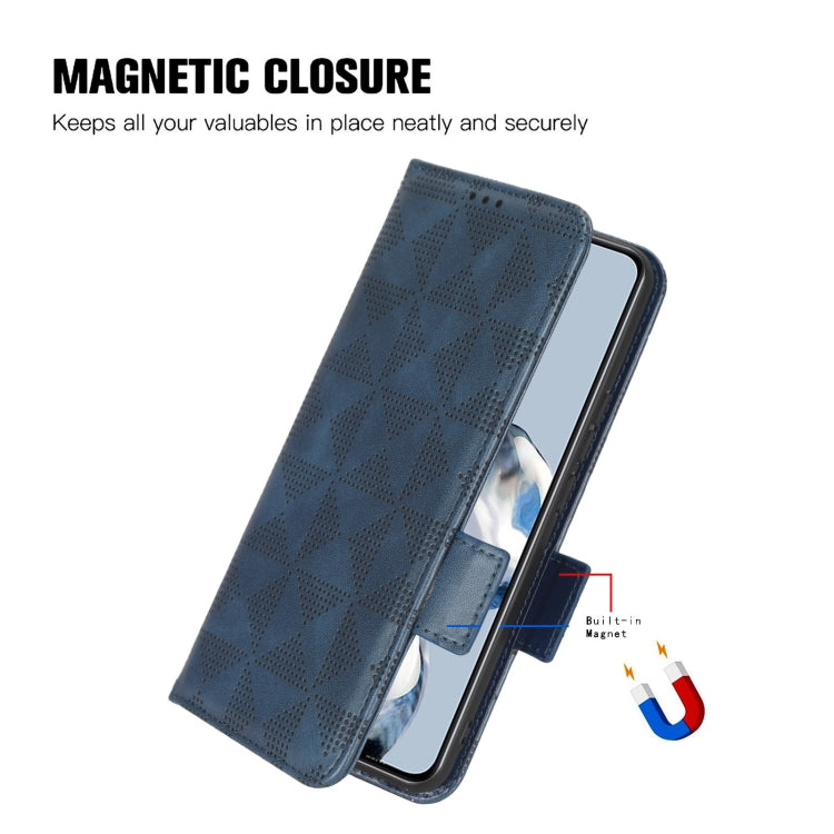 For Huawei P60 / P60 Pro Symmetrical Triangle Leather Phone Case(Black)