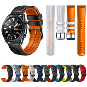 22mm Universal Mesh Two-Tone Silicone Watch Band(Red Black)
