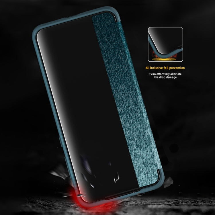 For Huawei P60 Pro Leather + TPU Frame Shockproof Phone Case(Green)