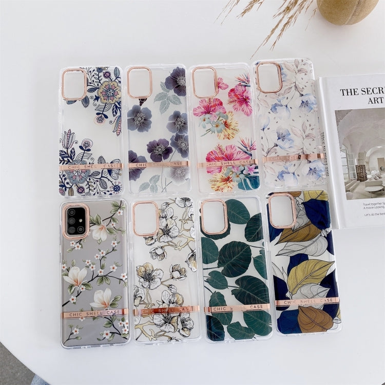 For Samsung Galaxy A14 5G High Translucent Electroplating Flower Pattern TPU + PC Phone Case(Hibiscus)