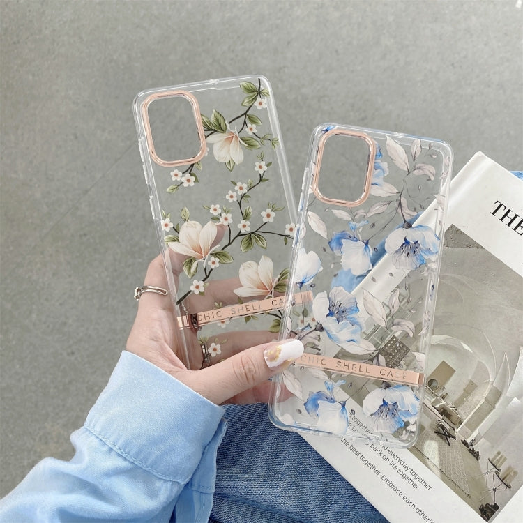 For Samsung Galaxy A34 5G High Translucent Electroplating Flower Pattern TPU + PC Phone Case(Cherry Blossoms)