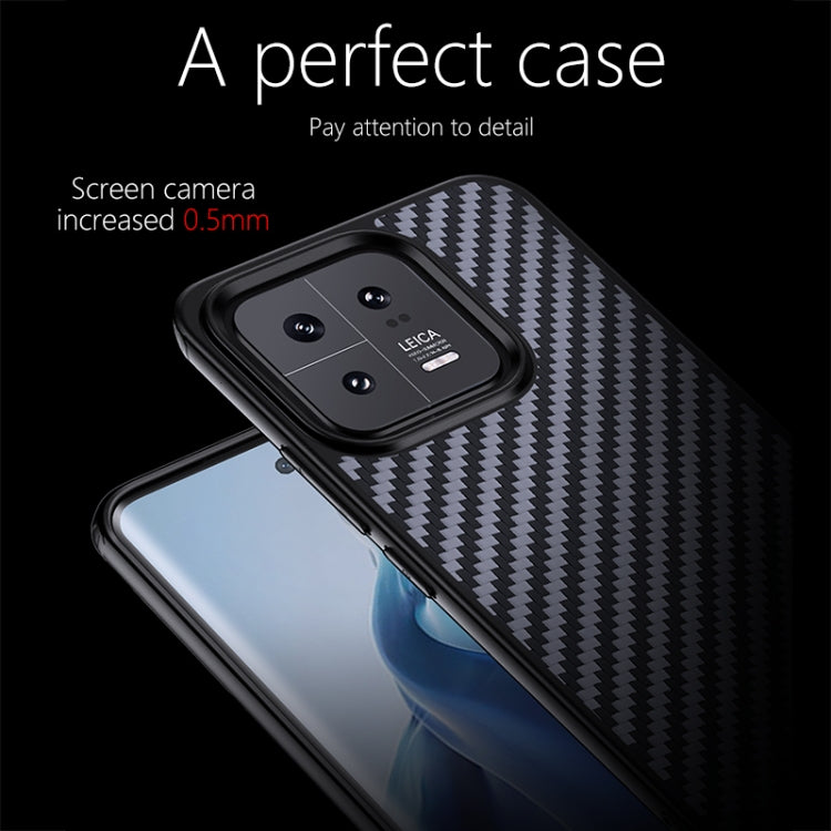 For Xiaomi 13 Pro wlons Magsafe Carbon Fiber Kevlar TPU Phone Case(Black)