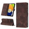 For Samsung Galaxy A03 166mm EU Version Skin-feel Embossed Leather Phone Case(Brown) - free shipping - PMC TechLife - Order now!