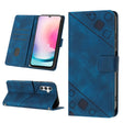 For Samsung Galaxy A24 4G Skin-feel Embossed Leather Phone Case(Blue) - free shipping - PMC TechLife - Order now!