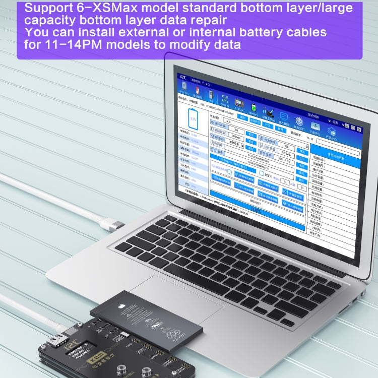 i2C KC01 Multi-function Comprehensive Battery Repair Instrument for iPhone 6-14 Pro Max, Version:Standard Version