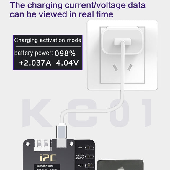 i2C KC01 Multi-function Comprehensive Battery Repair Instrument for iPhone 6-14 Pro Max, Version:Standard Version