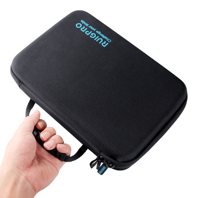 For GoPro HERO8 / 7 / 6 RUIGPRO Shockproof Water-resistant Portable Case Box Size : 33.5cm x 24.7cm x 6.3cm(Black)