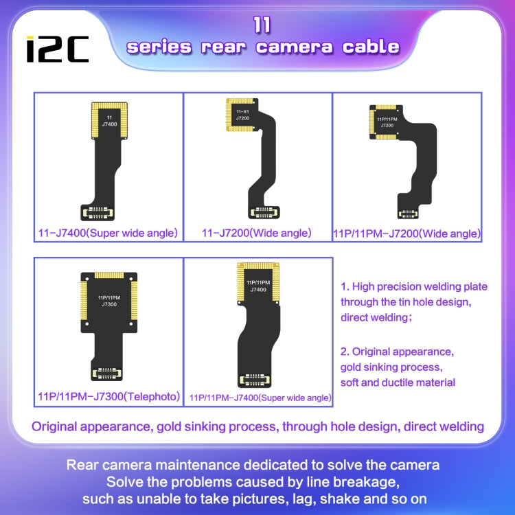 For iPhone 12 Mini J10400 i2C Back Facing Ultra Wide Camera Cable