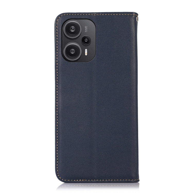 For Xiaomi Redmi Note 12 Turbo 5G KHAZNEH Nappa Top Layer Cowhide Leather Phone Case(Blue)