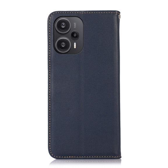 For Xiaomi Redmi Note 12 Turbo 5G KHAZNEH Nappa Top Layer Cowhide Leather Phone Case(Blue)