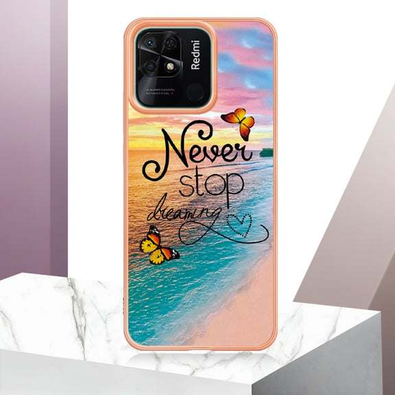 For Xiaomi Redmi 10C Electroplating IMD TPU Phone Case(Dream Butterfly)