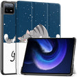 For Xiaomi Pad 6 / 6 Pro Custer Painted 3-Fold Stand Leather Smart Tablet Case(Lazy Cat) - free shipping - PMC TechLife - Order now!