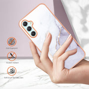 For Samsung Galaxy A24 Electroplating Marble Dual-side IMD Phone Case(White 006)
