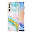 For Samsung Galaxy A24 Electroplating Marble Dual-side IMD Phone Case(Green 004) - free shipping - PMC TechLife - Order now!