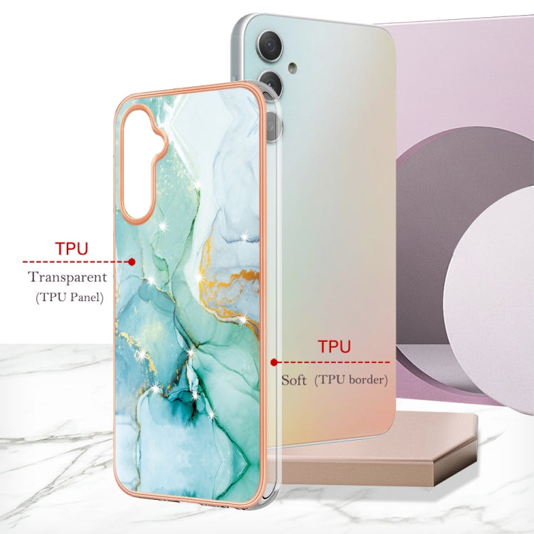 For Samsung Galaxy A24 Electroplating Marble Dual-side IMD Phone Case(Green 003)