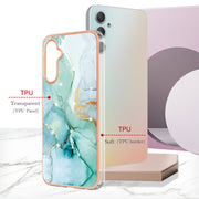 For Samsung Galaxy A24 Electroplating Marble Dual-side IMD Phone Case(Green 003)