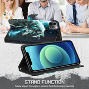 For Xiaomi Redmi Note 12 4G Global 3D Painting Pattern Flip Leather Phone Case(Wolf)