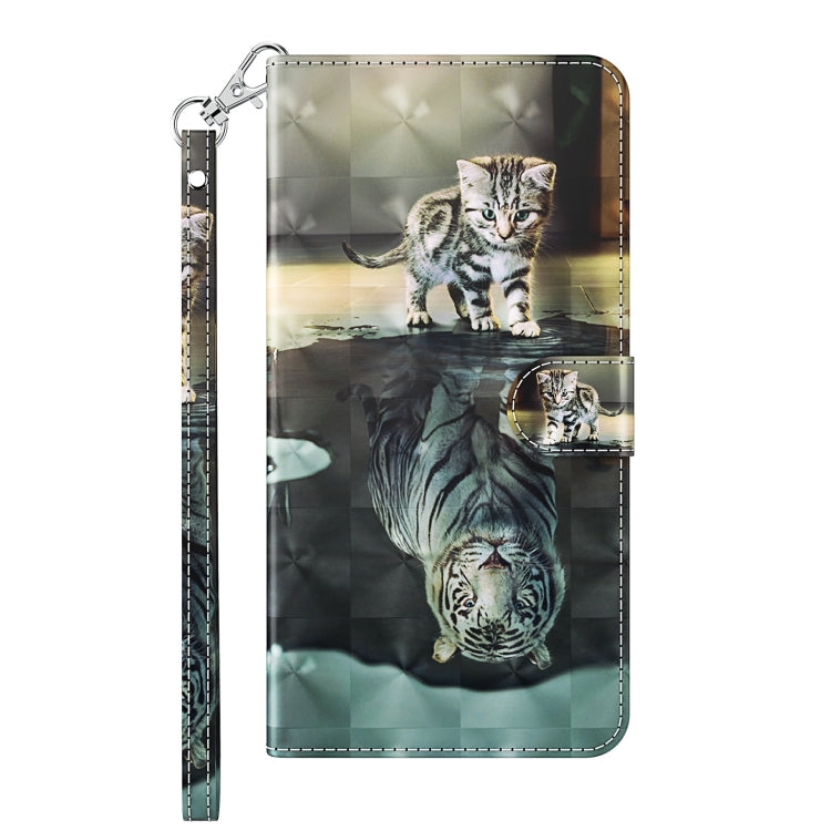 For Xiaomi Redmi Note 12 4G Global 3D Painting Pattern Flip Leather Phone Case(Cat Tiger)