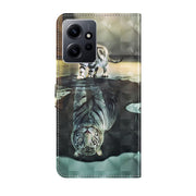 For Xiaomi Redmi Note 12 4G Global 3D Painting Pattern Flip Leather Phone Case(Cat Tiger)