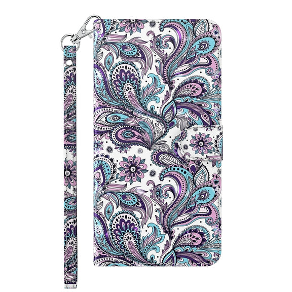 For Xiaomi Redmi Note 12 4G Global 3D Painting Pattern Flip Leather Phone Case(Swirl Pattern)