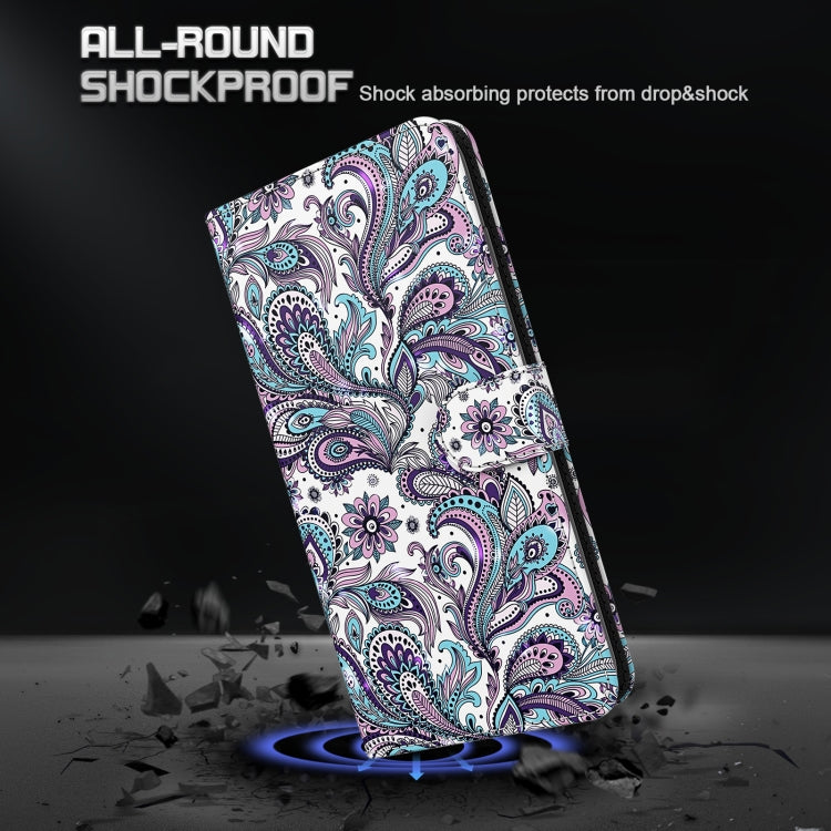 For Xiaomi Redmi Note 12 4G Global 3D Painting Pattern Flip Leather Phone Case(Swirl Pattern)