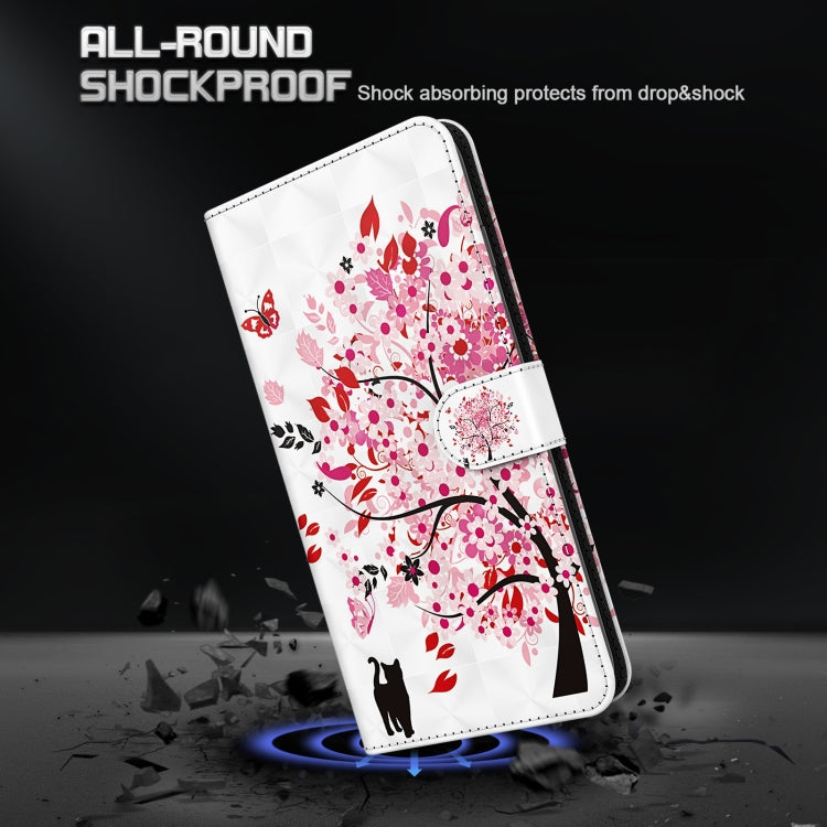 For Xiaomi Redmi Note 12 4G Global 3D Painting Pattern Flip Leather Phone Case(Cat Under The Tree)