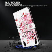 For Xiaomi Redmi Note 12 4G Global 3D Painting Pattern Flip Leather Phone Case(Cat Under The Tree)