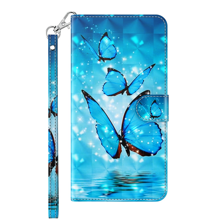 For Xiaomi Redmi Note 12 4G Global 3D Painting Pattern Flip Leather Phone Case(Three Butterflies)