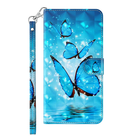 For Xiaomi Redmi Note 12 4G Global 3D Painting Pattern Flip Leather Phone Case(Three Butterflies)