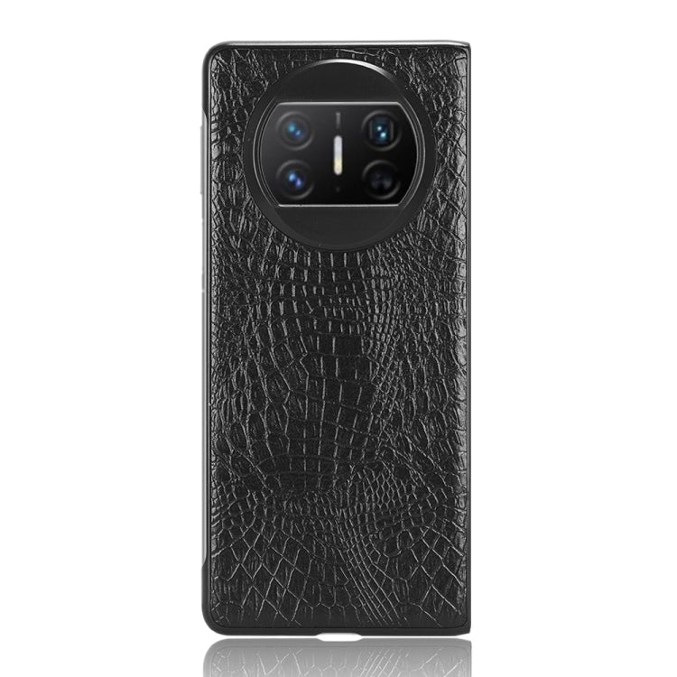 For Huawei Mate X3 Crocodile Texture Phone Case(Black)