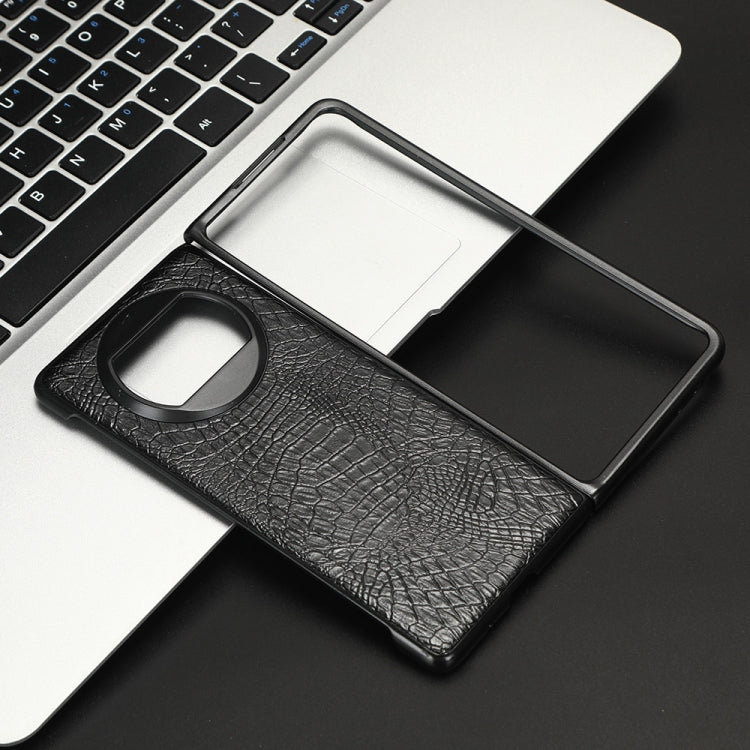 For Huawei Mate X3 Crocodile Texture Phone Case(Black)