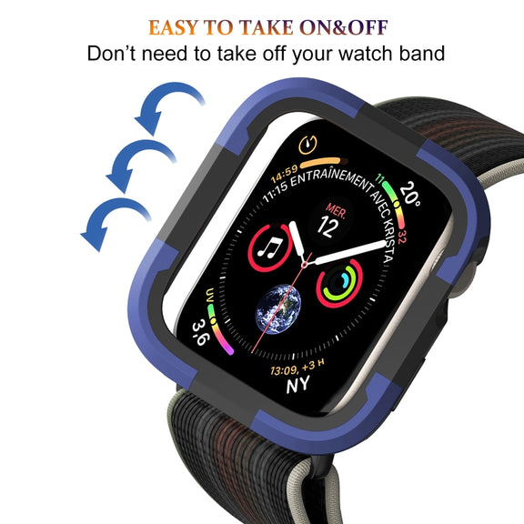 For Apple Watch Series 8 & 7 45mm Armor Frame Watch Case(Purple)