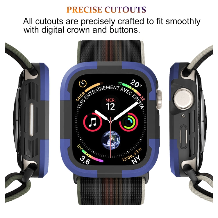 For Apple Watch Series 8 & 7 45mm Armor Frame Watch Case(Purple)