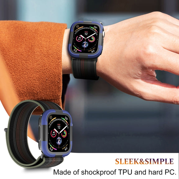For Apple Watch Series 8 & 7 45mm Armor Frame Watch Case(Purple)