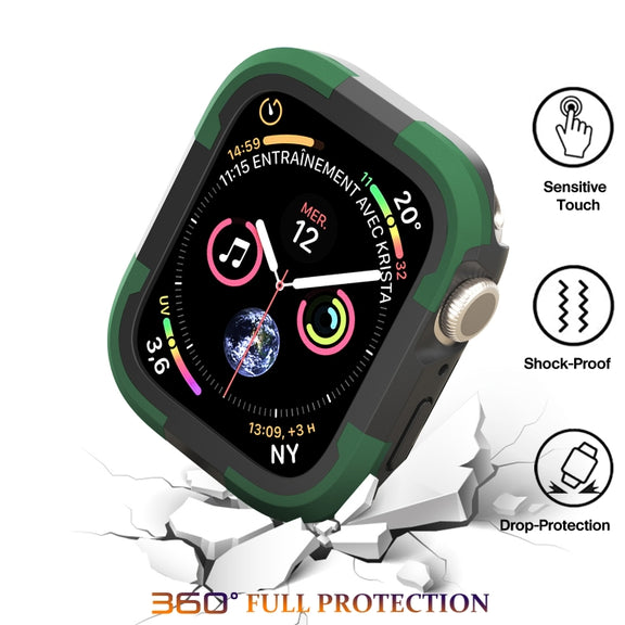 For Apple Watch Ultra 49mm Armor Frame Watch Case(Green)