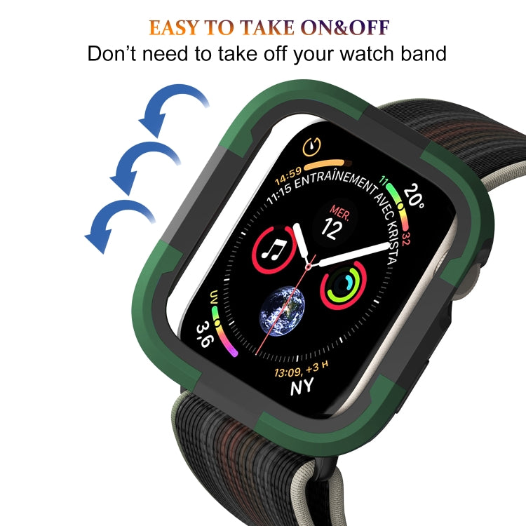 For Apple Watch Ultra 49mm Armor Frame Watch Case(Green)