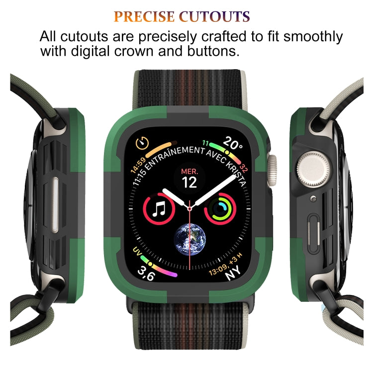 For Apple Watch Ultra 49mm Armor Frame Watch Case(Green)