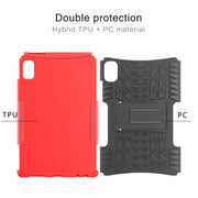 For Lenovo Tab M9 Tire Texture TPU + PC Tablet Case with Holder(Purple)