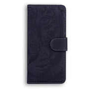 For Realme C55 Tiger Embossing Pattern Flip Leather Phone Case(Black)