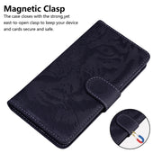 For Realme C55 Tiger Embossing Pattern Flip Leather Phone Case(Black)