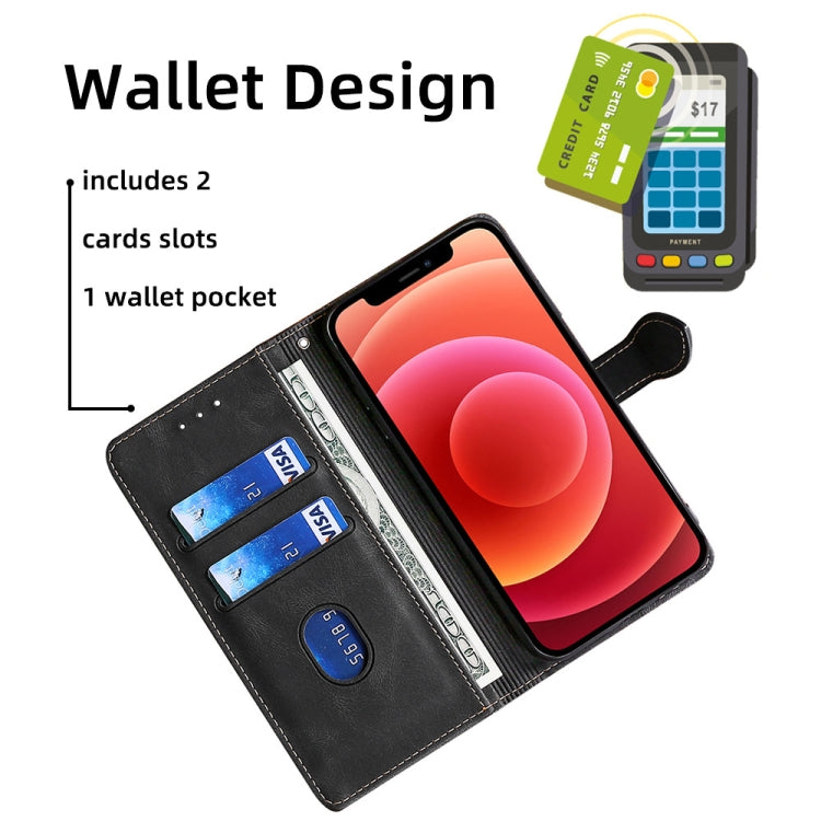 For Xiaomi Redmi Note 12 4G Global Skin Feel Magnetic Buckle Leather Phone Case(Black)