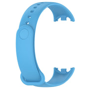 For Xiaomi Mi Band 8 Solid Color Silicone Plug Replacement Watch Band(Sky Blue)