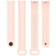 For Xiaomi Mi Band 8 Solid Color Stainless Steel Plug Replacement Watch Band (Light Pink)