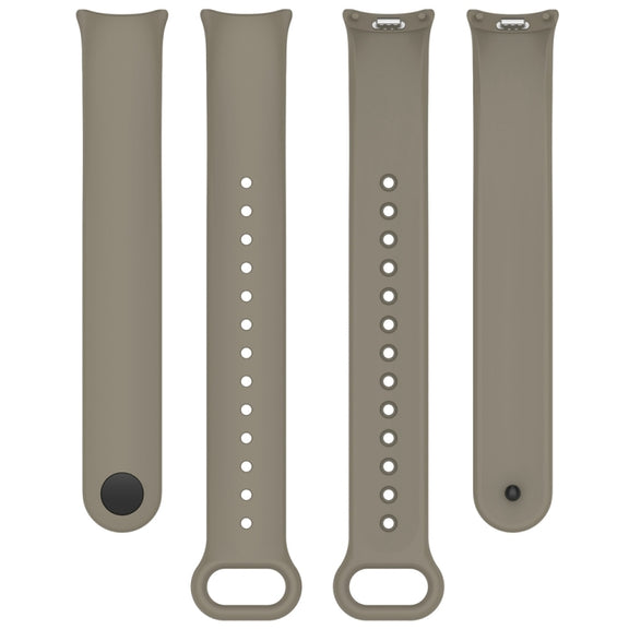 For Xiaomi Mi Band 8 Solid Color Stainless Steel Plug Replacement Watch Band (Space Grey)