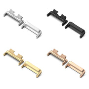 For Huawei Band 8 1 Pair Stainless steel Metal Watch Band Connector(Gold)
