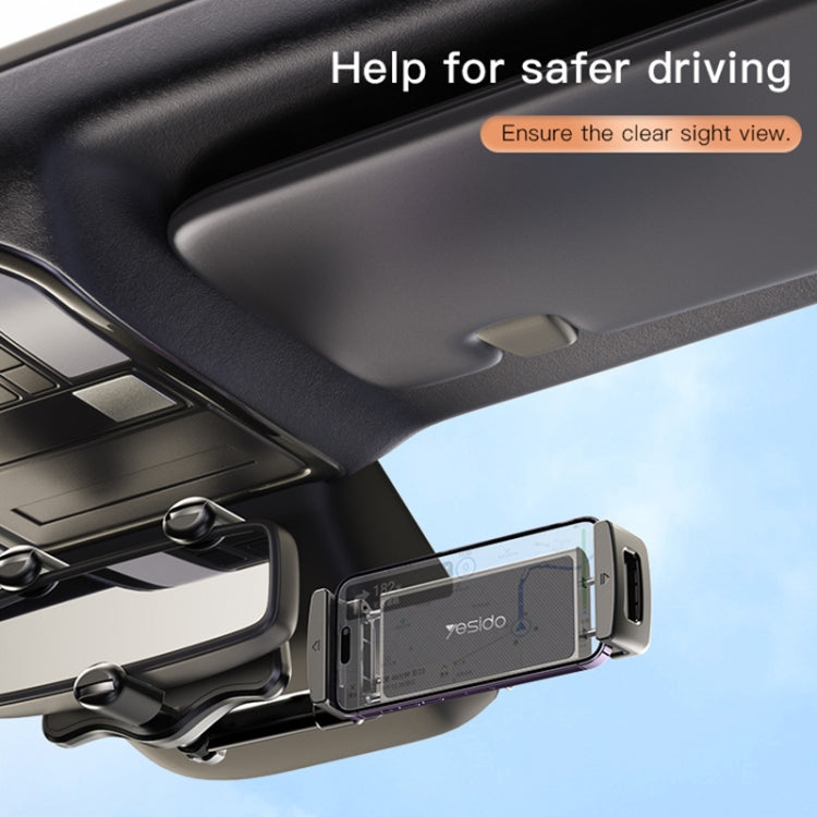 Yesido C196 Car Rearview Mirror Using Phone Holder(Black)