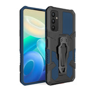 For Samsung Galaxy A34 Armor Warrior Shockproof PC + TPU Phone Case(Blue)